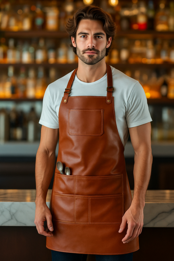 a men wearing ourvine Leather Apron