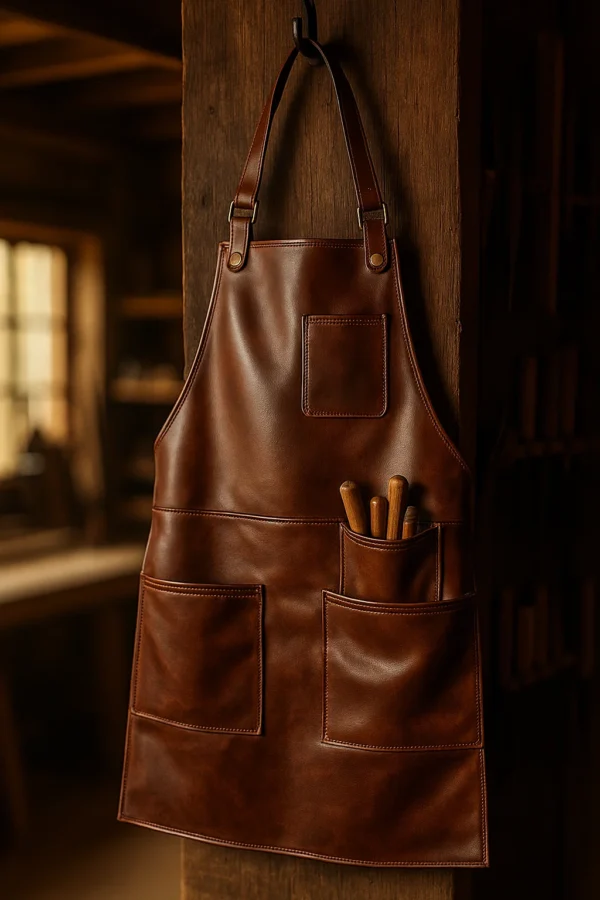 Apron for Woodworking hung with a hook