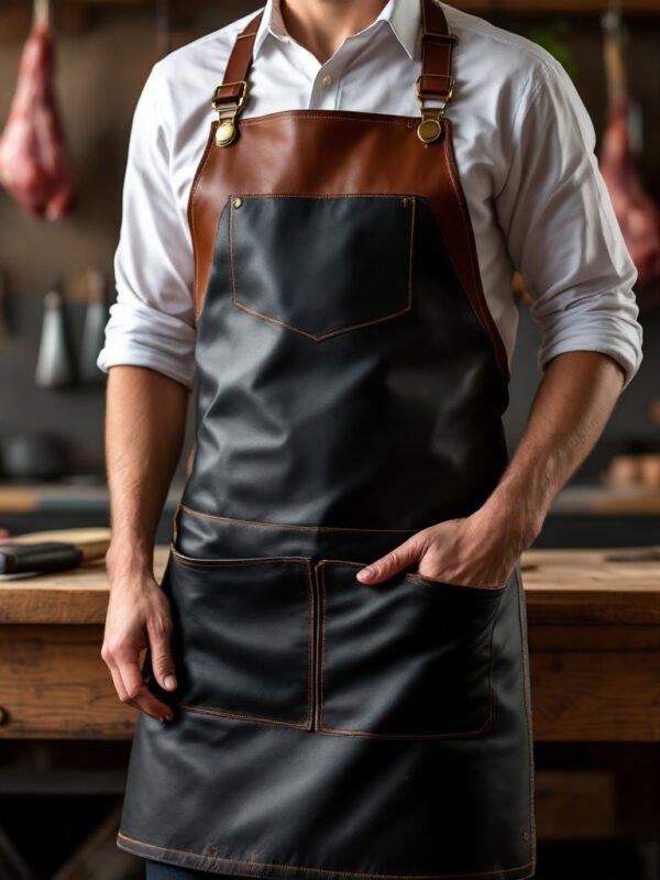fleshforge leather-made apron for butchers