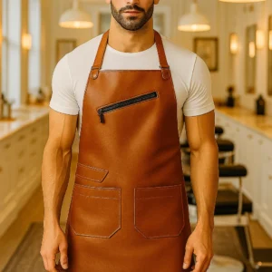 Hairdresser Leather Apron worn by young men
