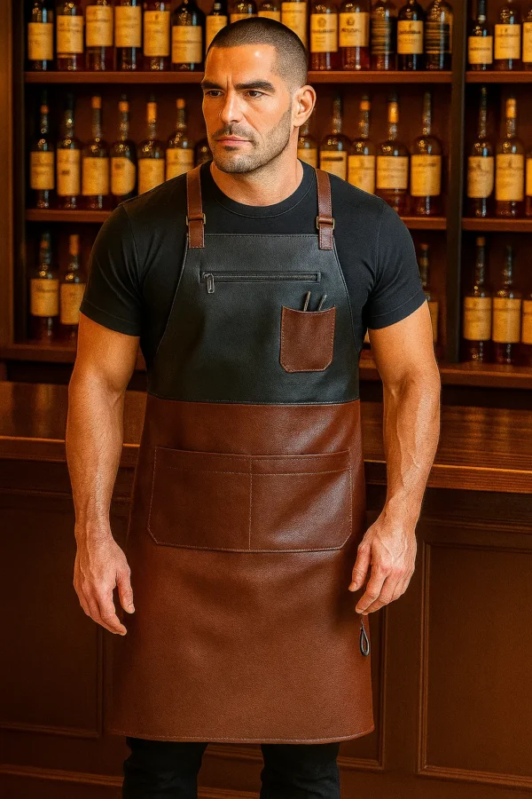 a men wearing cocktail apron